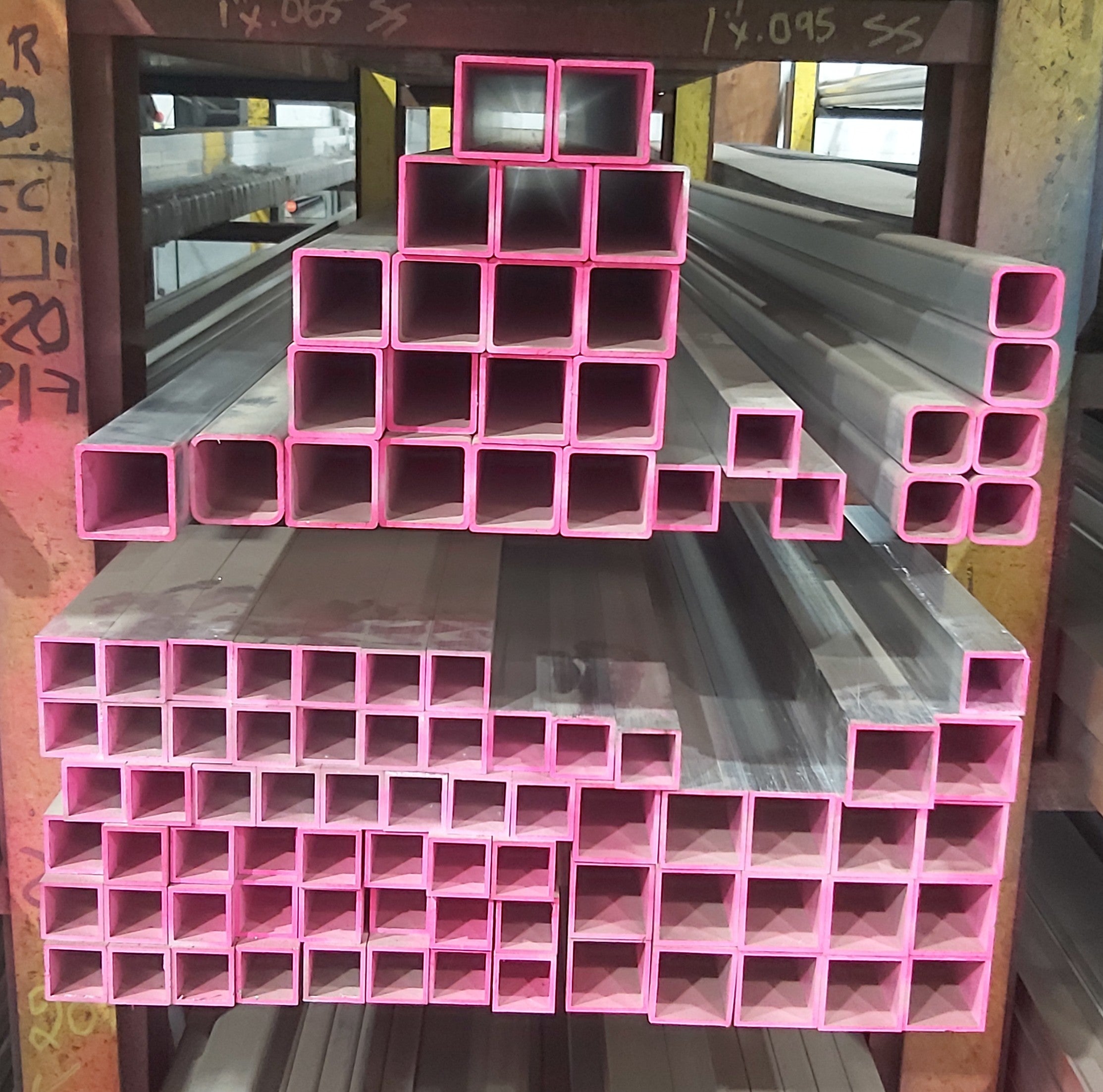 Aluminum 6063-T5 Square Tubes (Square Corners)